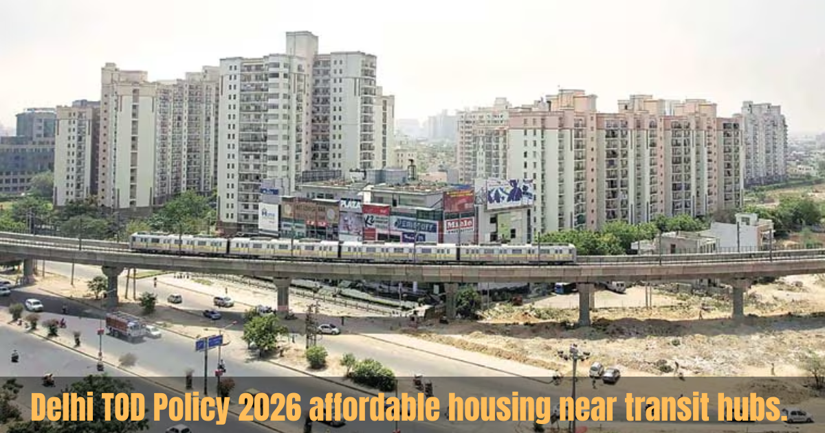 Delhi TOD Policy 2026 affordable housing near transit hubs