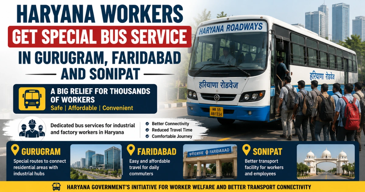 Haryana Workers Get Special Bus Service In Gurugram Faridabad And Sonipat