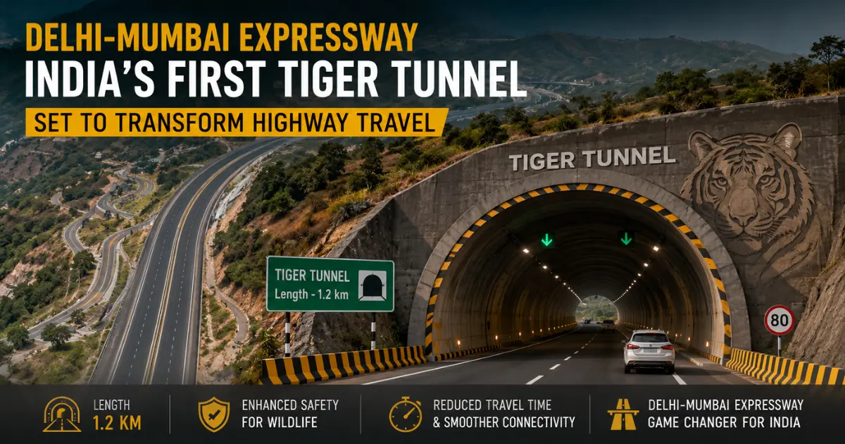 India’s First Tiger Tunnel Ready to Boost Delhi-Mumbai Expressway