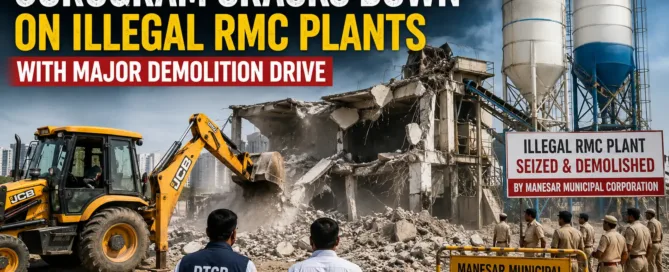 Gurugram Cracks Down on Illegal RMC Plants with Major Demolition Drive