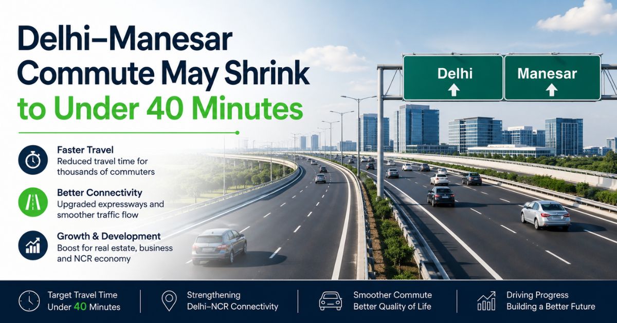 Delhi–Manesar Commute May Shrink to Under 40 Minutes