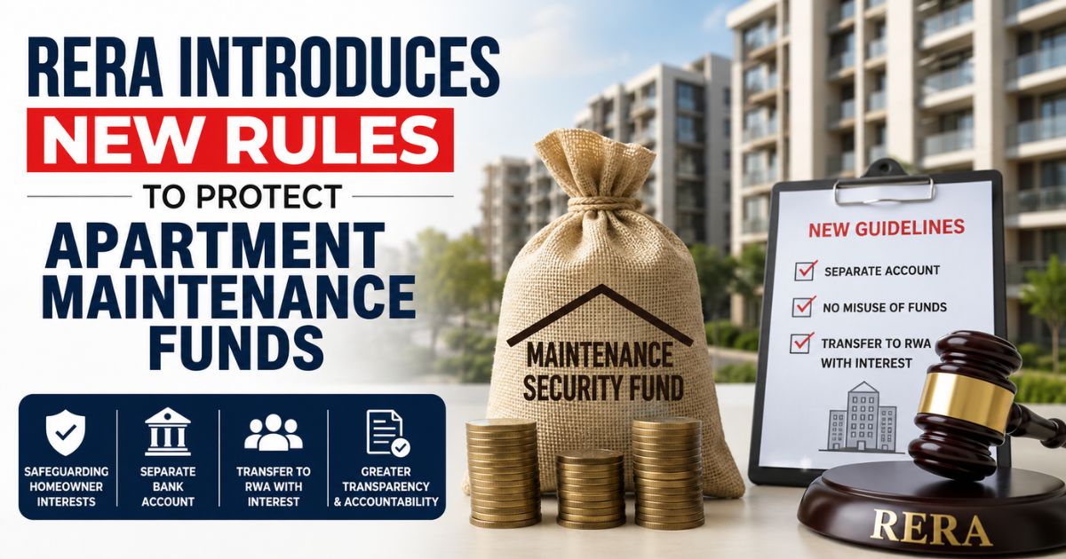 RERA Introduces New Rules to Protect Apartment Maintenance Funds