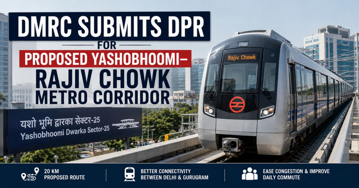 Delhi Metro DPR Submitted for New Yashobhoomi–Rajiv Chowk Corridor