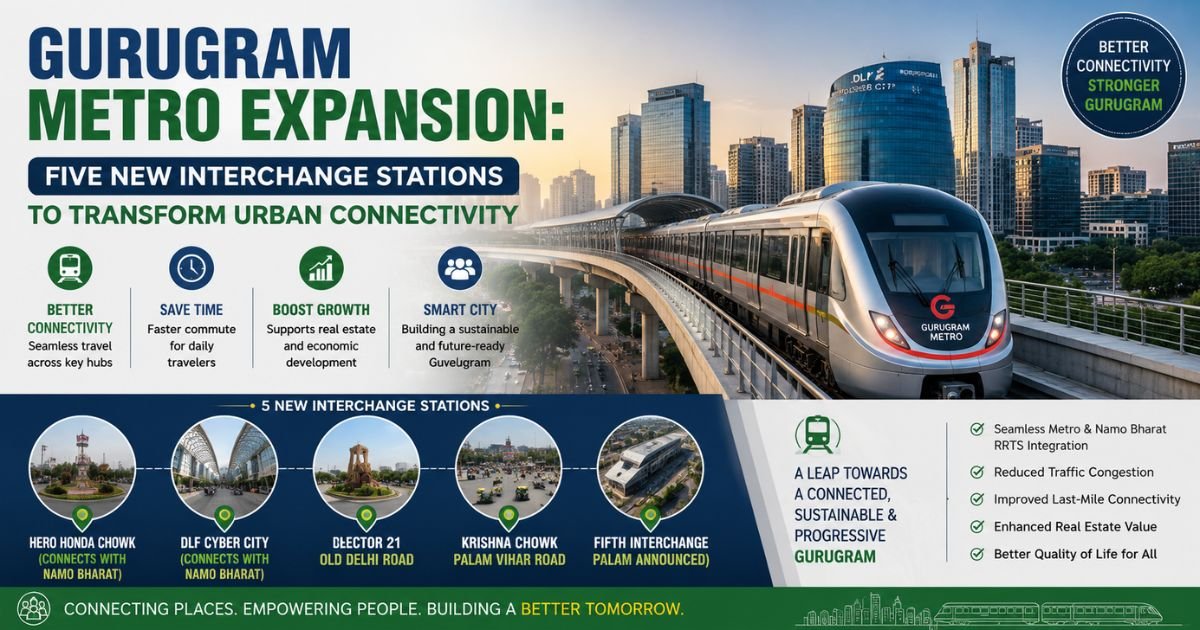 Gurugram Metro Expansion to Get Five New Interchange Stations