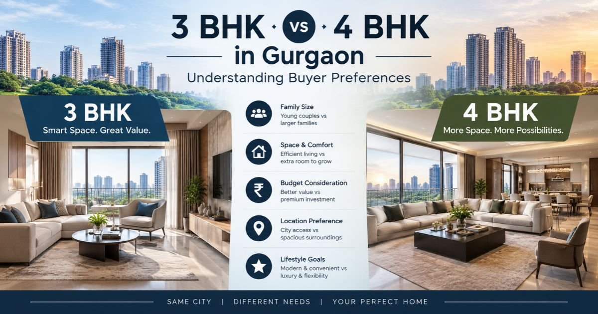 3 BHK vs 4 BHK in Gurgaon: Which Home Fits Your Needs?